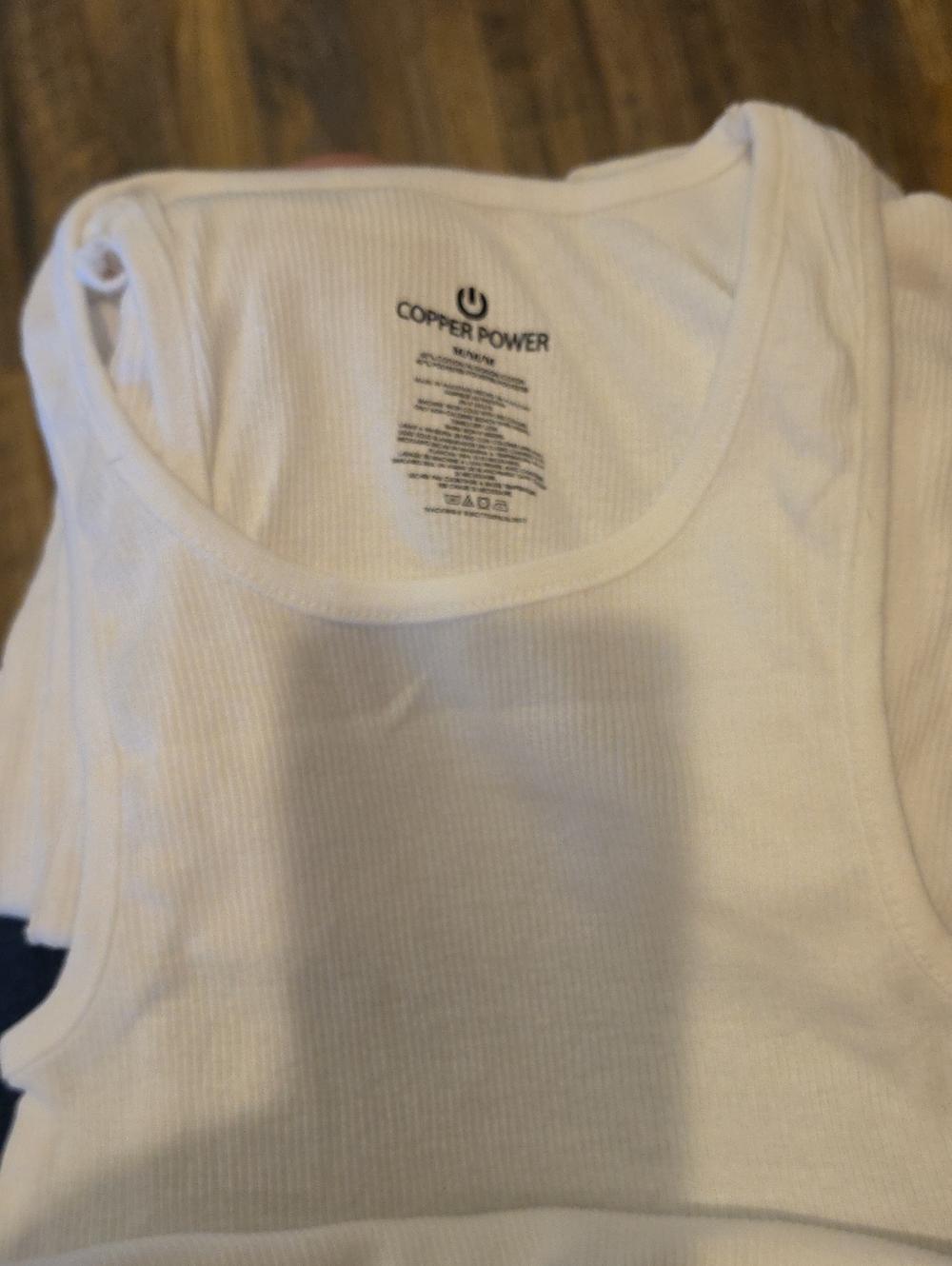 Men's White Ribbed Tank Tops Set Of 3, Unworn, Medium